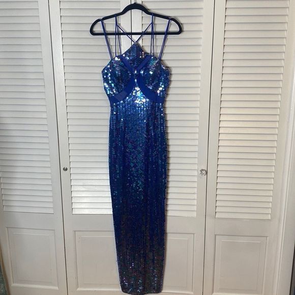 Blue Peak Evenings Size 2 Side slit dress - Picture 1 of 2